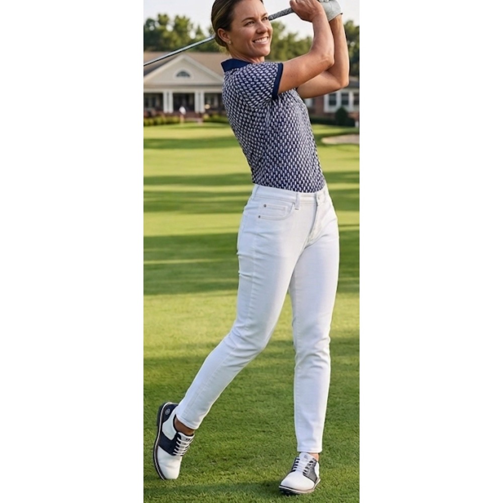 G/Fore Womens Essential 5 Pocket Pant Sz 4 White Golf NWT Slim Performance 29x27
